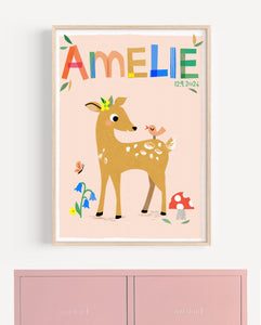 Deer Personalised Name Print