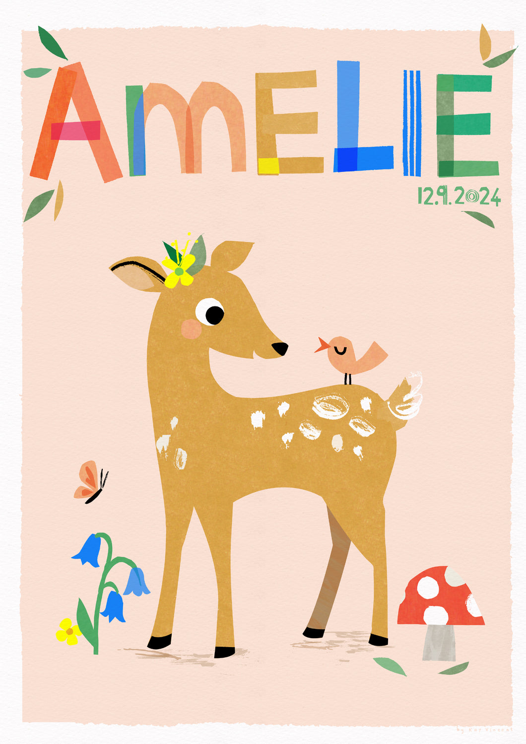 Deer Personalised Name Print