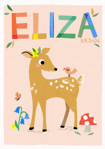 Deer Personalised Name Print