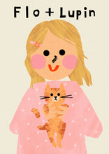 Load image into Gallery viewer, Cat Girl Portrait Print- click to customise!
