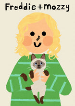 Load image into Gallery viewer, Cat Boy Portrait Print- click to customise!
