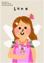 Load image into Gallery viewer, Fairy Girl Portrait Print- click to customise!

