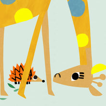 Load image into Gallery viewer, Giraffe &amp; friend Giclee Print
