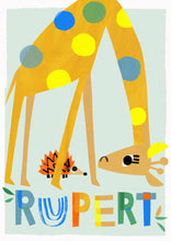 Load image into Gallery viewer, Giraffe Personalised Name Print
