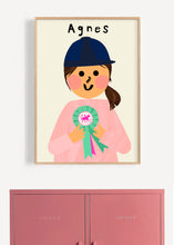 Load image into Gallery viewer, Horse riding Girl Portrait Print- click to customise!
