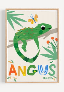 Iguana Personalised Name Print