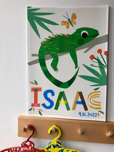 Iguana Personalised Name Print