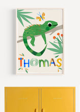 Load image into Gallery viewer, Iguana Personalised Name Print
