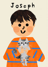 Load image into Gallery viewer, Cat Boy Portrait Print- click to customise!
