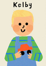 Load image into Gallery viewer, Car Boy Portrait Print- click to customise!
