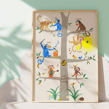 Load image into Gallery viewer, Family Tree Print- Monkeys
