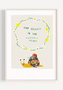 Find Beauty in the little things Giclee Print