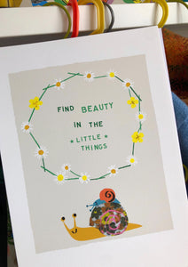 Find Beauty in the little things Giclee Print