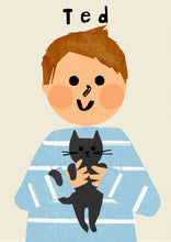 Load image into Gallery viewer, Cat Boy Portrait Print- click to customise!
