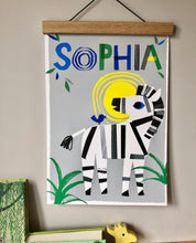 Load image into Gallery viewer, Zebra Personalised Name Print
