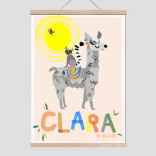 Load image into Gallery viewer, Llama Personalised Name Print
