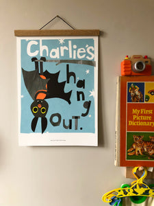 Personalised Hang Out Bat Print