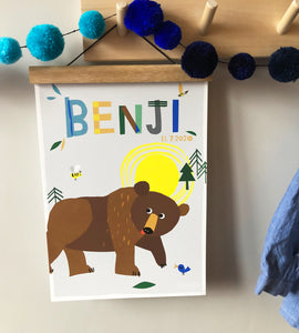 Bear Personalised Name Print