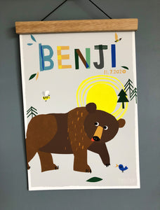 Bear Personalised Name Print