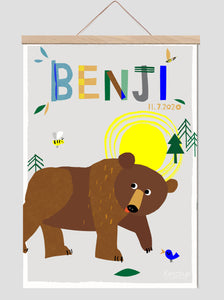 Bear Personalised Name Print