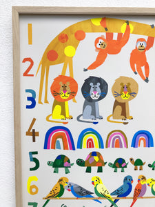 Personalised Rainbow Counting Print