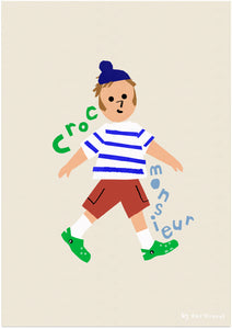 Croc Monsieur Art Print