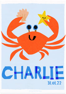 Crab Personalised Name Print