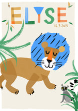 Load image into Gallery viewer, Lion Personalised Name Print
