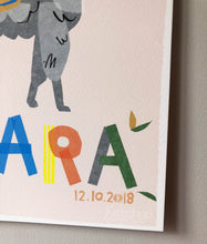 Load image into Gallery viewer, Llama Personalised Name Print
