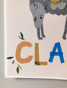 Llama Personalised Name Print