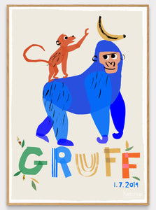 Gorilla Personalised Name Print