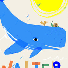 Load image into Gallery viewer, Whale Personalised Name Print
