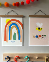 Load image into Gallery viewer, Bee Happy Art Print
