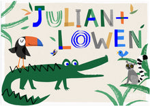 Load image into Gallery viewer, Alligator Sibling&#39;s Personalised Name Print
