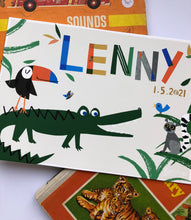 Load image into Gallery viewer, Alligator Sibling&#39;s Personalised Name Print
