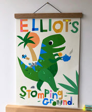 Load image into Gallery viewer, Personalised Dinosaur Tea Rex Print
