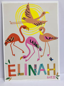 Flamingo Personalised Name Print