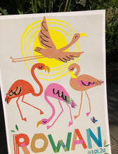 Load image into Gallery viewer, Flamingo Personalised Name Print
