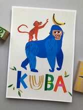 Load image into Gallery viewer, Gorilla Personalised Name Print
