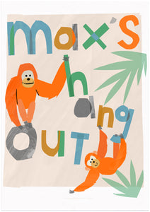 Personalised Hang Out Orangutan Print