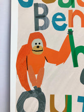 Load image into Gallery viewer, Personalised Hang Out Orangutan Sibling Print
