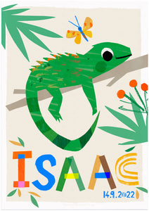 Iguana Personalised Name Print
