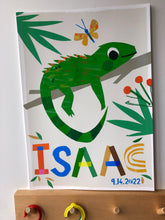 Load image into Gallery viewer, Iguana Personalised Name Print
