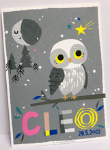 Load image into Gallery viewer, Owl Personalised Name Print
