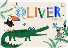 Load image into Gallery viewer, Alligator Personalised Name Print
