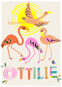 Flamingo Personalised Name Print