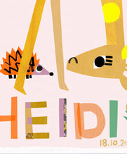 Load image into Gallery viewer, Giraffe Personalised Name Print

