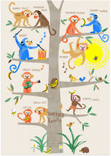 Load image into Gallery viewer, Family Tree Print- Monkeys
