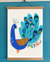 Load image into Gallery viewer, Peacock Personalised Name Print
