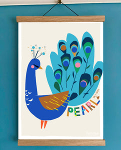 Peacock Personalised Name Print